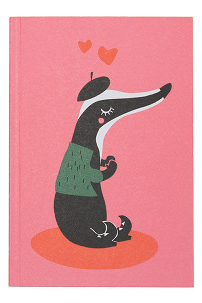 Homes: Claudettes badger notebook (made with recycled paper), £4.50