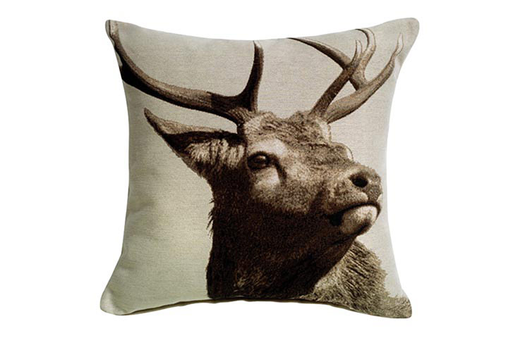 Homes: Stag print cushion, £8, by Matalan, matalan.co.uk. 