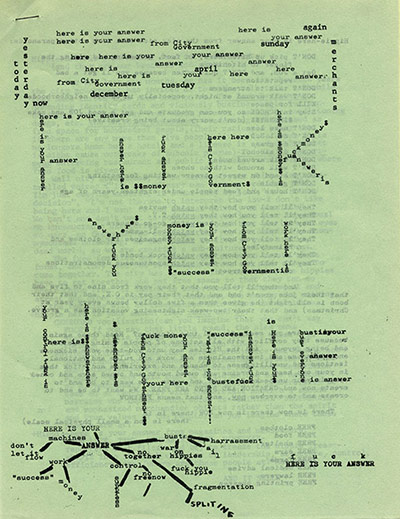 Punk Graphics: Diggers/Communication Company mimeographed handout, 1967