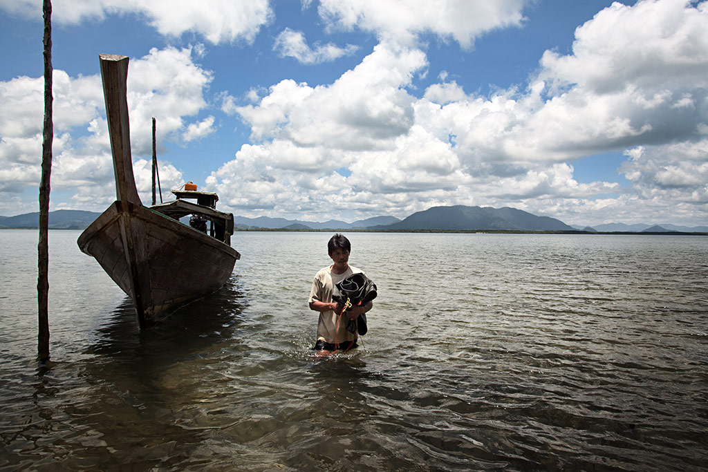 A Moken fisherman