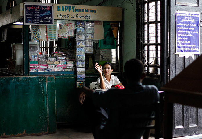 24 hours: Rangoon, Burma: Public call office phone shop