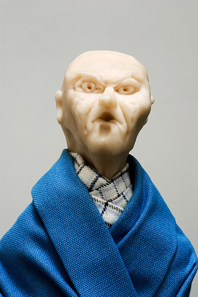Thomas Schutte: United Enemy 1994, Fimo, fabric, wood, glass, PVC