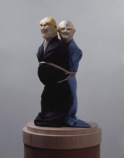 Thomas Schutte: United Enemy 1995, Fimo, fabric, wood, glass, PVC