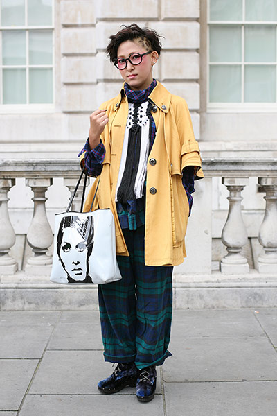London fashion week style: London Fashion Week Style Mao Miyakoshi