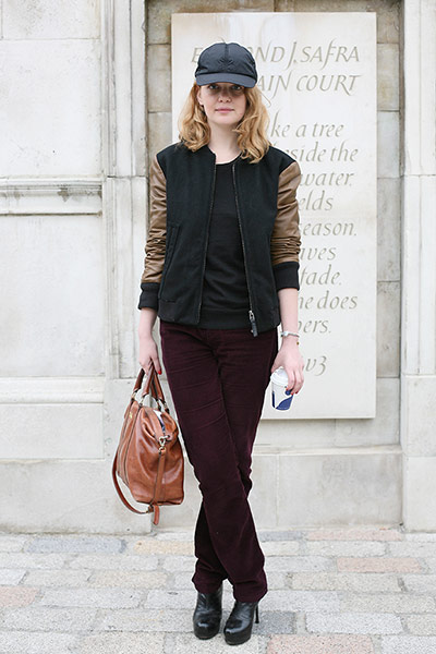 London fashion week style: London Fashion Week style Anastasia Nemchenok