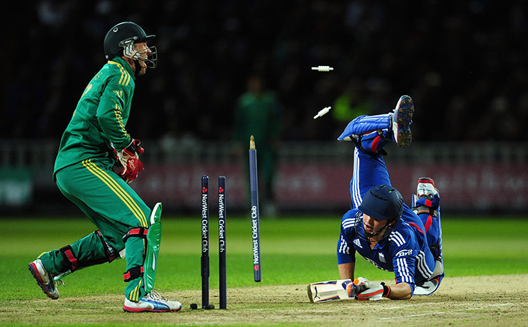 Best of the week: England batsman Craig Kieswetter survives a stumping chance
