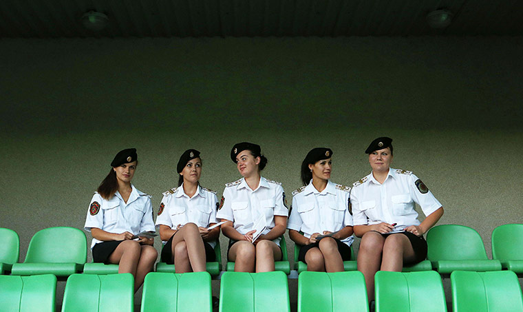 Best of the week: Security guards at the Moldova v England 2014 World Cup Qualifier