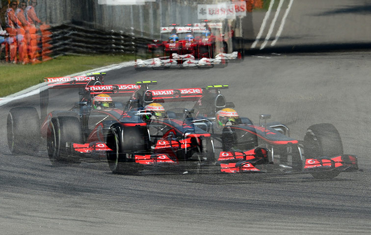 Best of the week: Ferrari's Spanish driver Fernando Alonso and McLaren's Lewis Hamilton