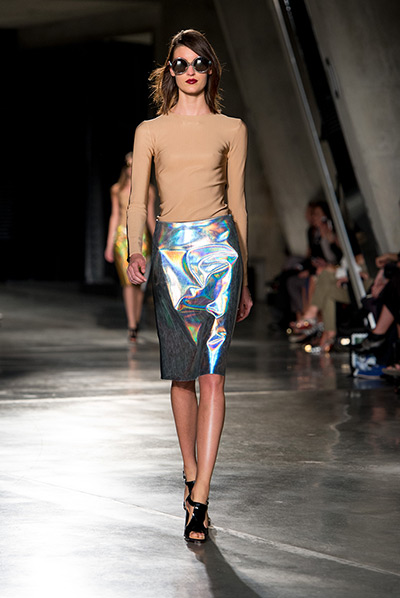 LFW: Jonathan Saunders: A model showcases designs 