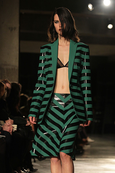 LFW: Jonathan Saunders: A model on the catwalk 