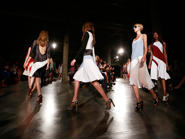 LFW: Jonathan Saunders: Models present creations
