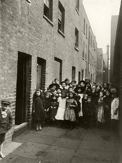 Spitalfields: Looking down Frying Pan Alley towards Sandys Row