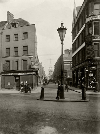 Spitalfields: Looking down Brushfield St towards Christ Church