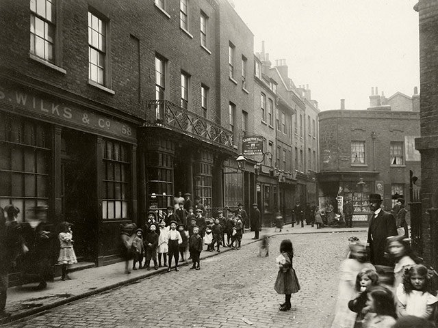 Spitalfields: Looking down Artillery Lane towards Artillery Passage