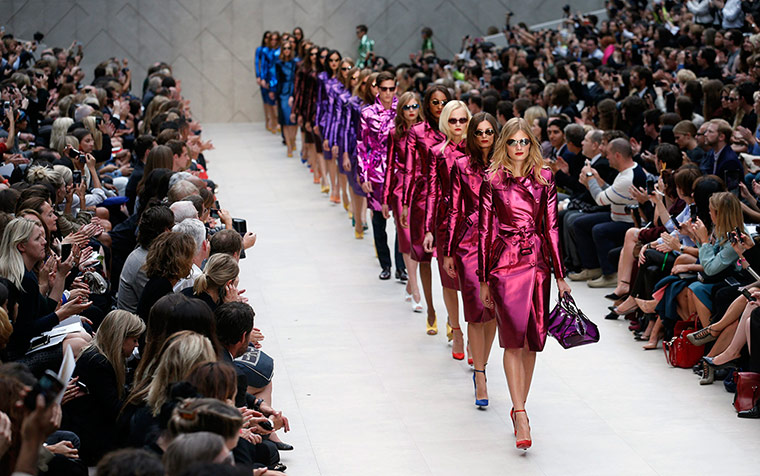 Fashion day four: Models present creations from the Burberry collection