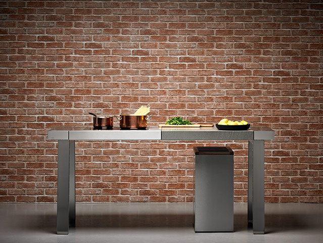 Faking it interiors: Kitchen, brick wallpaper (ref 21213), from £5.95/1m roll