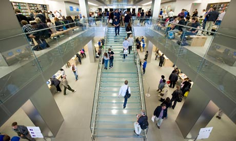 The indoor atrium of the electronics retailer Apple