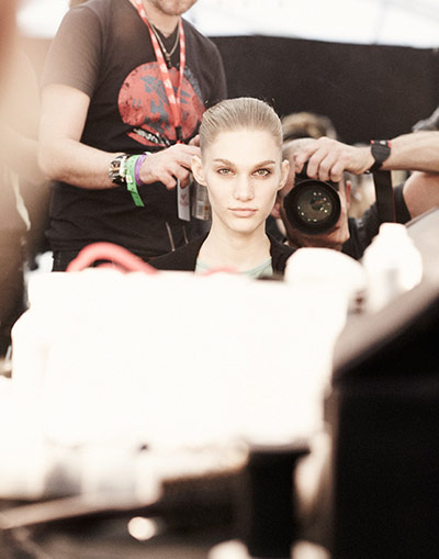 Mary Katrantzou: SS13 Mary Katrantzou, backstage, london fashion week, jamie Baker