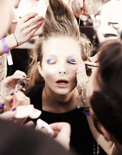 Mary Katrantzou: SS13 Mary Katrantzou, backstage, london fashion week, jamie Baker