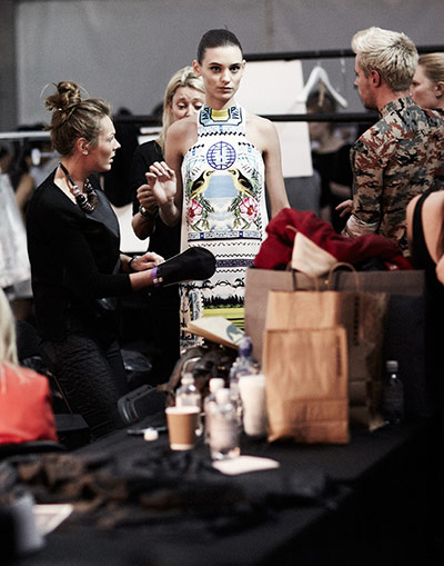 Mary Katrantzou: SS13 Mary Katrantzou, backstage, london fashion week, jamie Baker