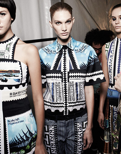 Mary Katrantzou: SS13 Mary Katrantzou, backstage, london fashion week, jamie Baker