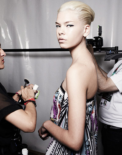 Mary Katrantzou: SS13 Mary Katrantzou, backstage, london fashion week, jamie Baker