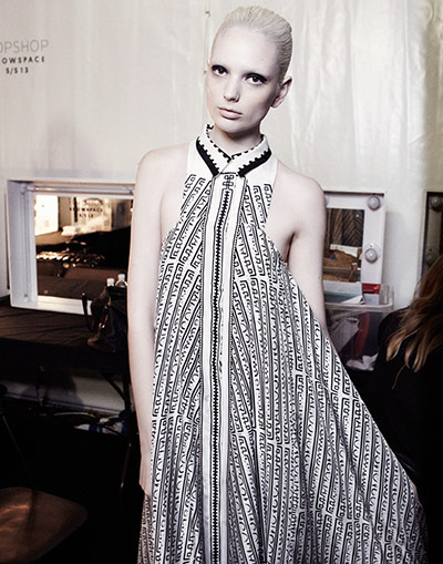 Mary Katrantzou: SS13 Mary Katrantzou, backstage, london fashion week, jamie Baker