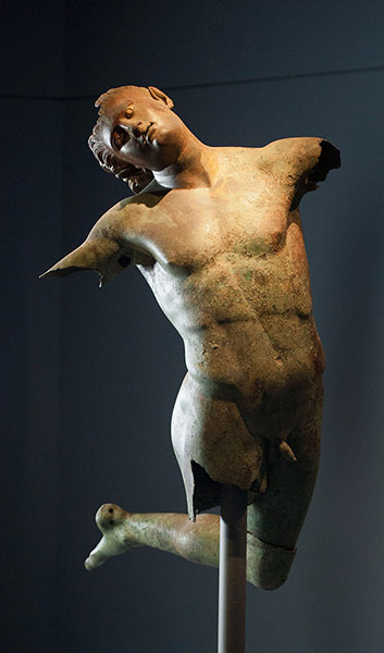 Bronze: A bronze sculpture entitled 'Dancing Sat