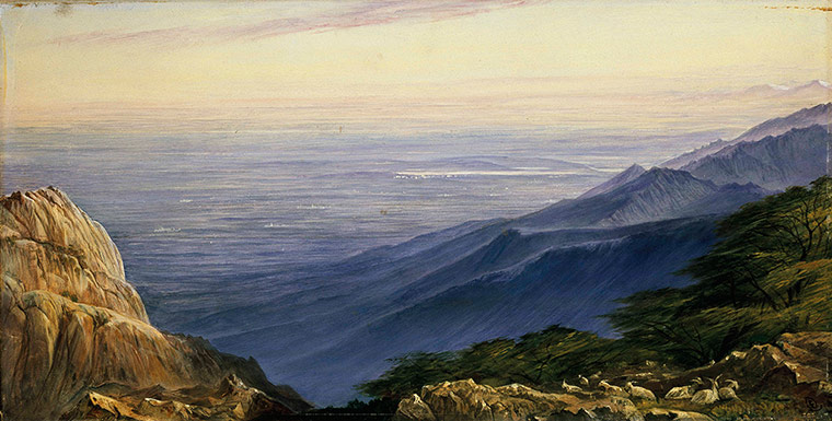 Edward Lear: The Plains of Lombardy from Monte Generoso by Edward Lear