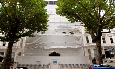 The Greek Consulate at Holland Park, London. Undergoing extensive renovation.