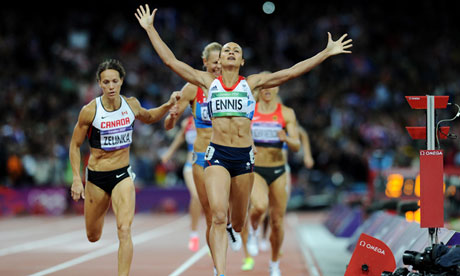 Top viewing: Jessica Ennis wins gold at the Olympics.