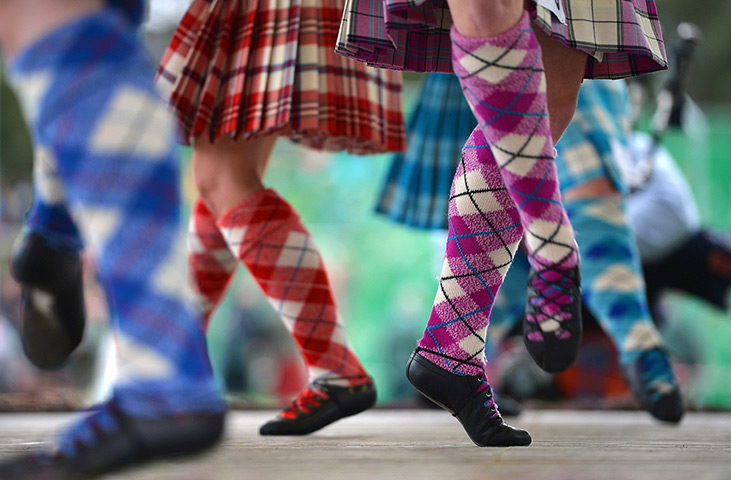24 hours: Braemar, Scotland: Highland dancers compete at the Braemar Highland Games 