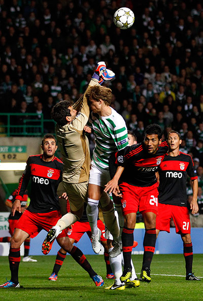 Champs League: Celtic's Rogne clashes with Benfica goalkeeper Artur