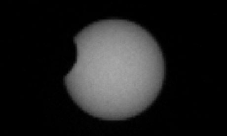 Mars' moon Phobos takes a bite out of the Sun