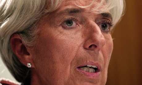 Managing Director of IMF Christine Lagarde attends a news conference at the Informal European economic and financial affairs council in capital Nicosia, Cyprus, Friday, Sept. 14, 2012. 