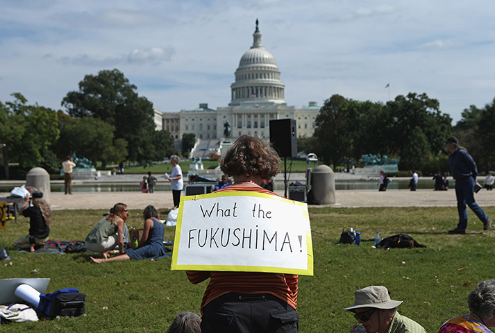 24 hours in pictures: People gather for the Rally for a Nuclear-Free Future in Washington DC