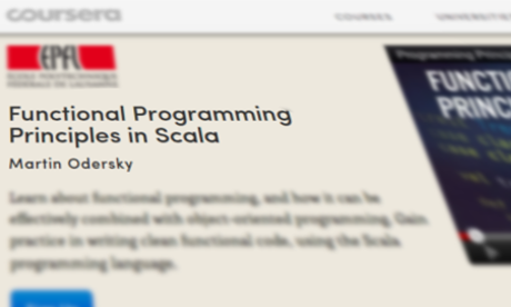The official website for Functional Programming Principles in Scala