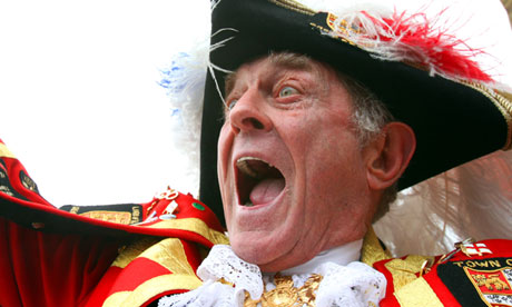 town crier shouting