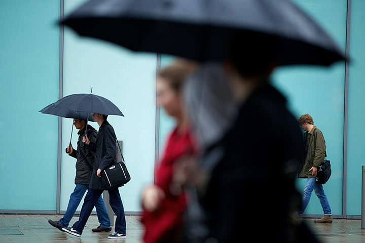 Rainy weather: Heavy rain in Manchester