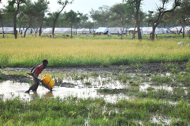  Jamam refugee camp: Heavy rains in South Sudan