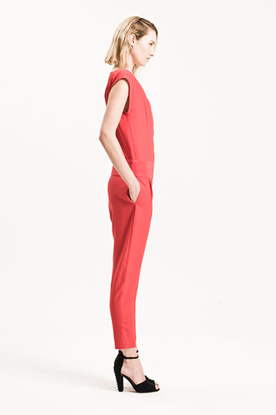 All ages - Hot Winter: Ema wears jumpsuit, £39.99, and stud heels, £49.99, both from Zara