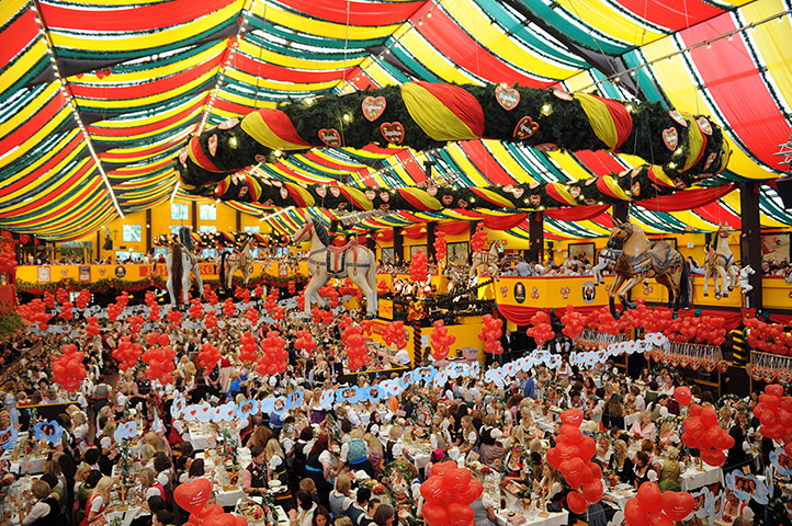 24 hours in pictures: Inside the Hippodrom Tent at Oktoberfest 2012