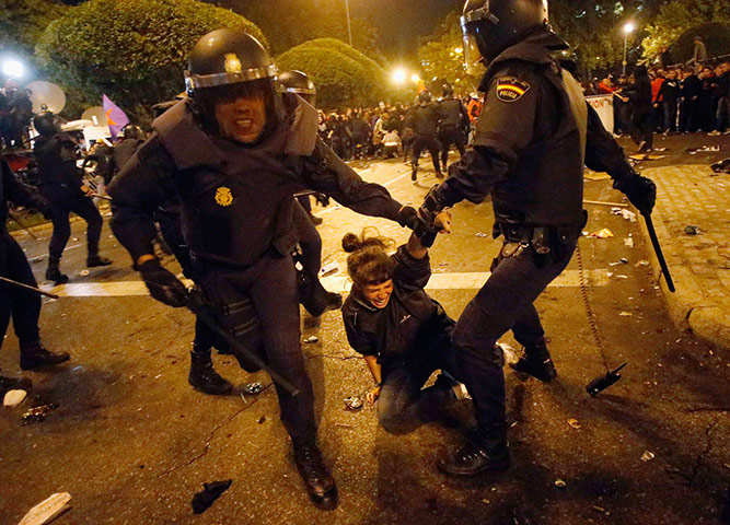 Madrid protests : Madrid anti-austerity protests 
