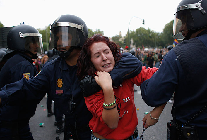Madrid protests : Madrid anti-austerity protests 