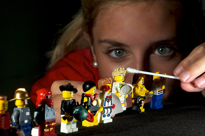 Legoland gallery: Lauren Moss cleans the extensive collection of minifigures