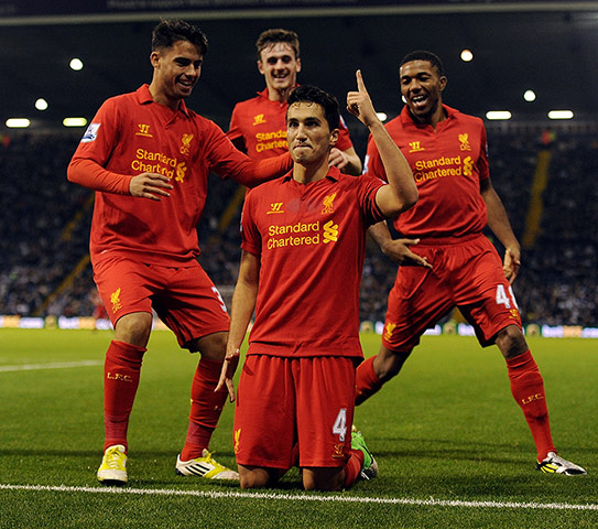 capital one cup: Nuri Sahin celebrates