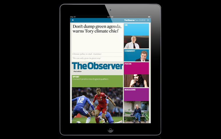 Observer iPad edition design evolution