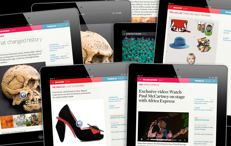 Observer iPad edition design evolution