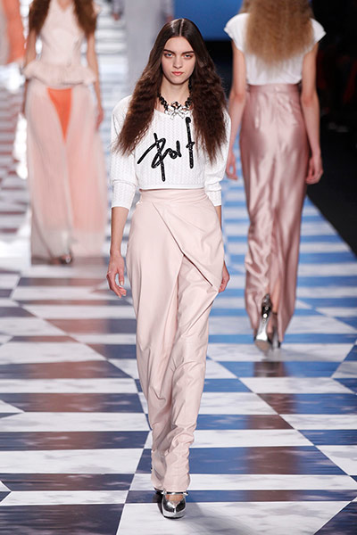 Paris: A model presents a creation by Dutch designers Viktor and Rolf 