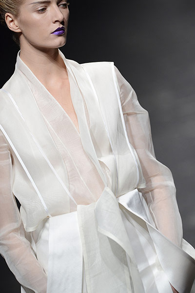 Paris: A model presents a creation by Haider Ackermann